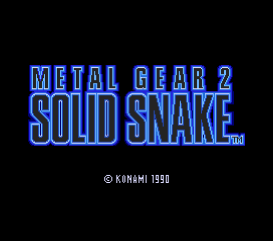 Metal Gear 2 - Solid Snake (english translation) Title Screen